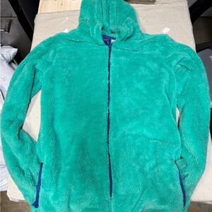 Sears Simply Styled Green Fuzzy Jacket